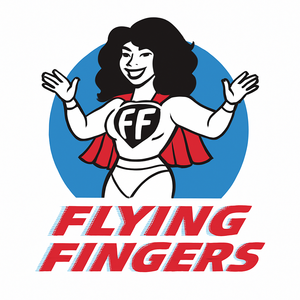 Flying Fingers Typing Logo